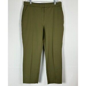 Banana Republic Olive Green Dress Pants Womens 14 Stretch Career Work Office